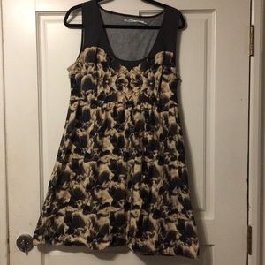 Urban Outfitters gray and cream floral dress